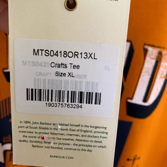 Barbour tee shirt 100% cotton - Picture 6 of 7